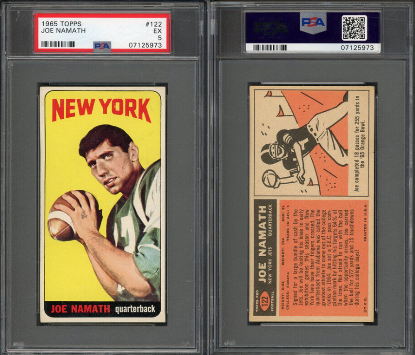 1965 Topps Joe Namath RC Rookie Card