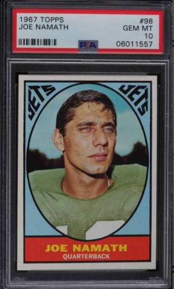 1967 Topps Football Joe Namath Rookie Card