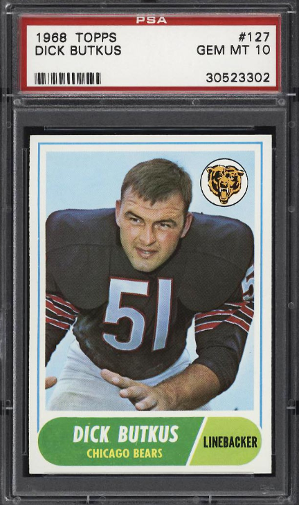 1968 Topps Football Dick Butkus Rookie Card