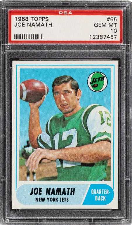 1968 Topps Joe Namath Rookie Card