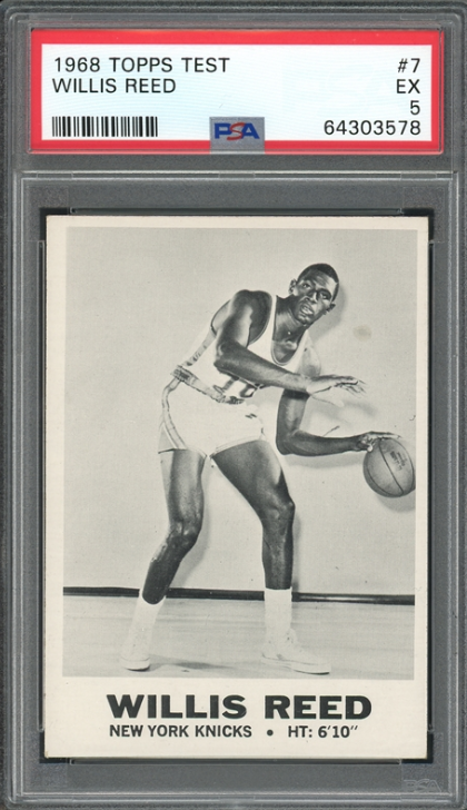 1968 Topps Test Willis Reed PSA 5 EX Rookie Card