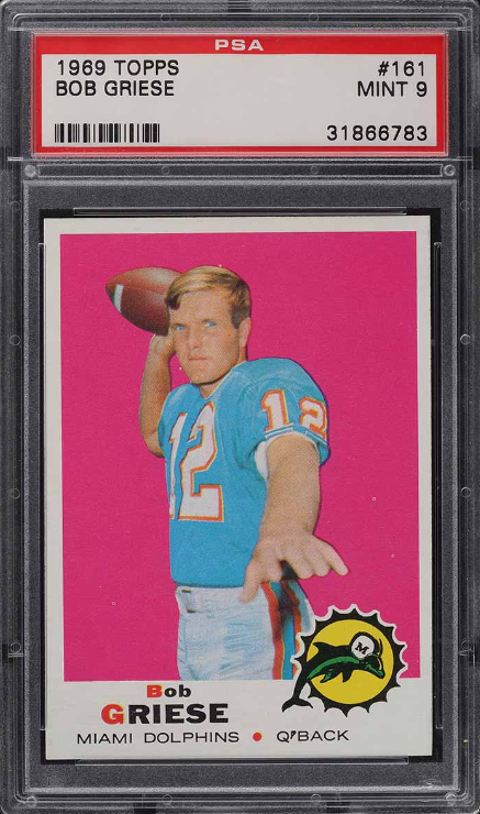 1969 Topps Football Bob Griese Rookie Card