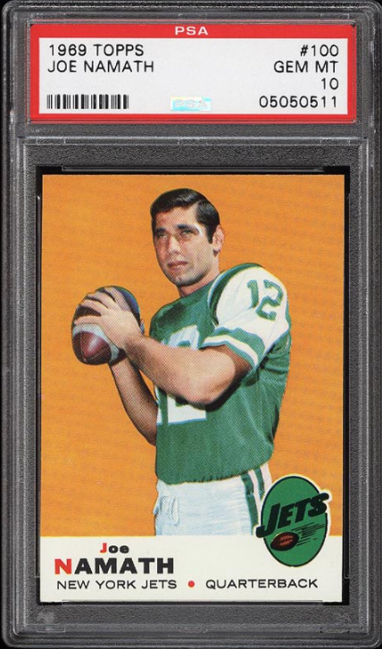 1969 Topps Football Joe Namath Rookie Card