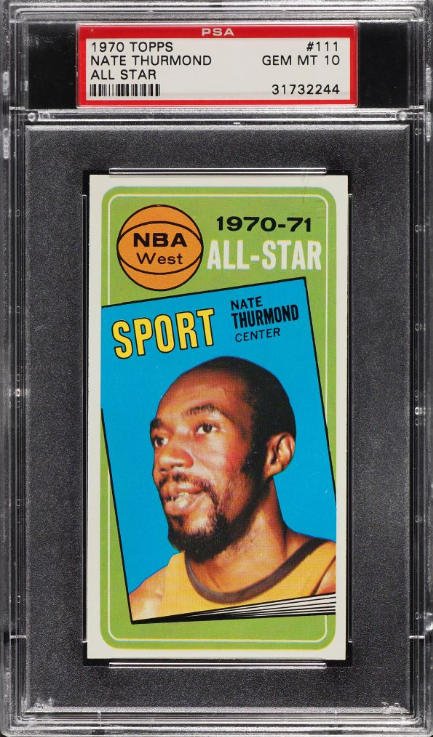 1970 Topps Basketball Nate Thurmond ALL-STAR Rookie Card