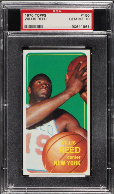 1970 Topps Basketball Willis Reed Rookie Card