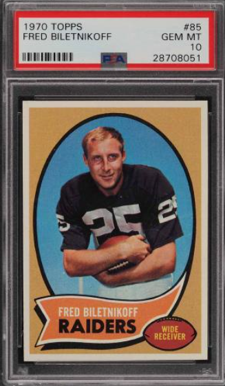 1970 Topps Football Setbreak Fred Biletnikoff Rookie Card