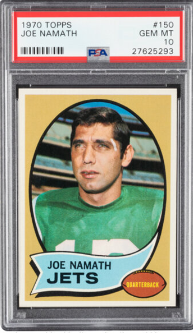 1970 Topps Joe Namath Rookie Card