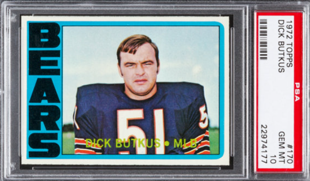 1972 Topps Dick Butkus Rookie Card