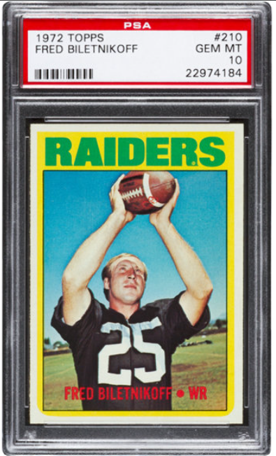 1972 Topps Fred Biletnikoff Rookie Card