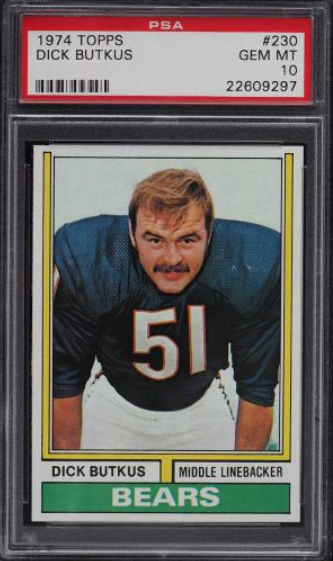 1974 Topps Football Dick Butkus Rookie Card