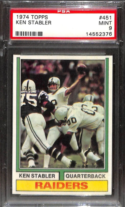 1974 Topps Ken Stabler Rookie Card