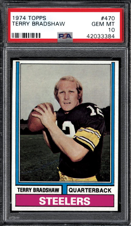 1974 Topps Terry Bradshaw Unique for the Grade Rookie Card