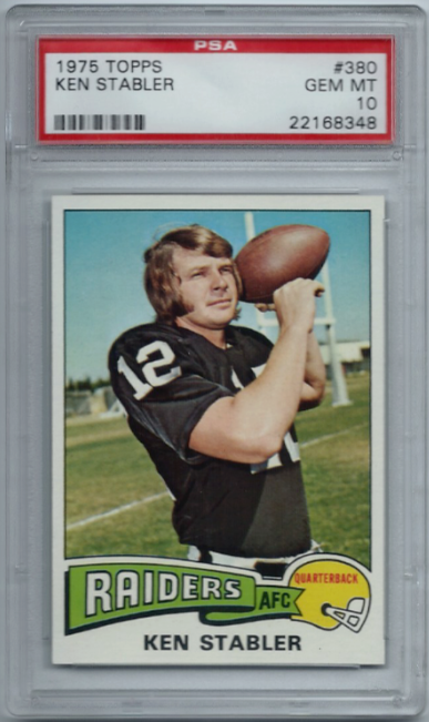 1975 Topps Football Hof Ken Stabler Rookie Card