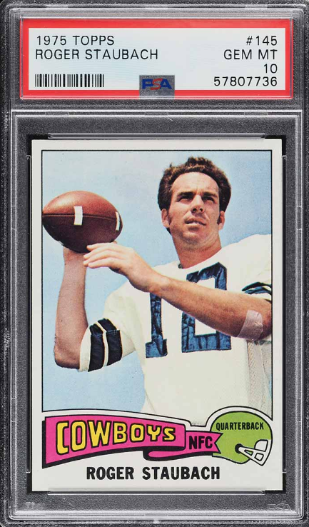 1975 Topps Football Roger Staubach Rookie Card