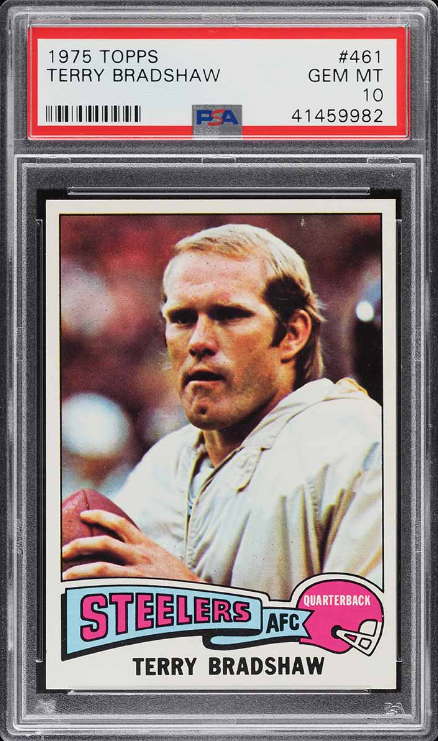 1975 Topps Football Terry Bradshaw Rookie Card