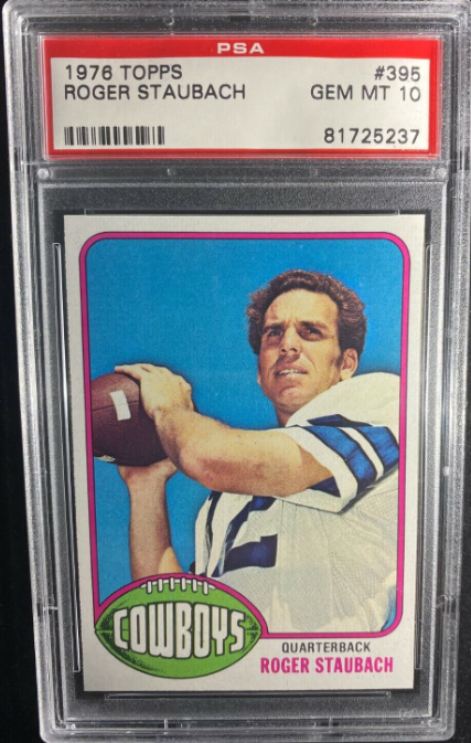 1976 Topps Dallas Cowboys Roger Staubach Rookie Card