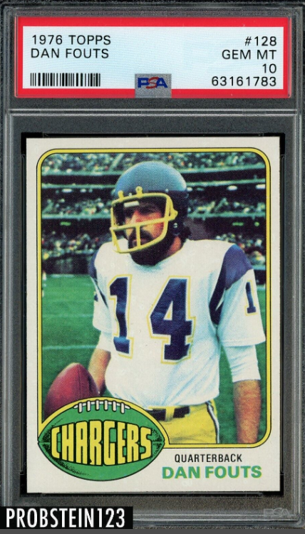 1976 Topps Football Dan Fouts San Diego Chargers HOF Rookie Card