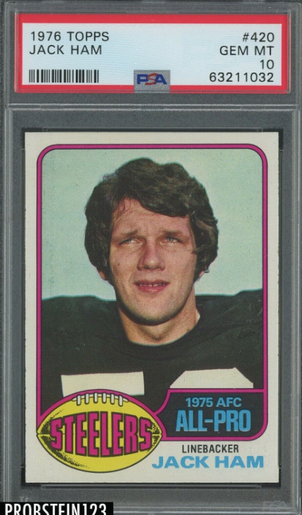 1976 Topps Football Jack Ham Pittsburgh Steelers Rookie card