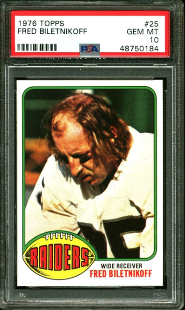 1976 Topps Fred Biletnikoff Raiders Hof Rookie Card