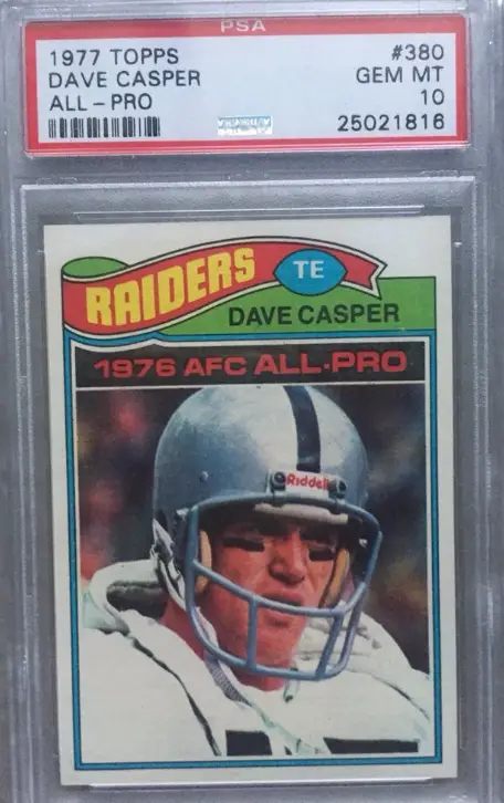 Most Valuable Dave Casper Football Cards