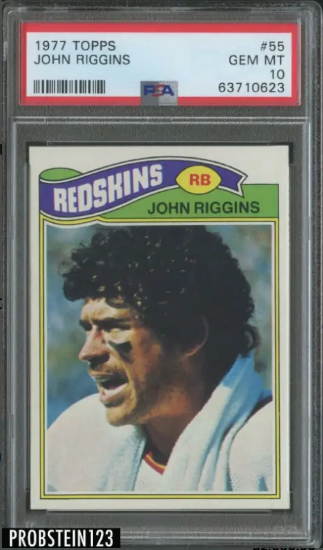 1977 Topps Football John Riggins Washington Redskins Rookie Card