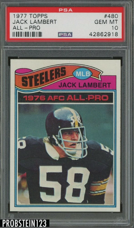 1977 Topps Jack Lambert Steelers RC HOF Rookie Card