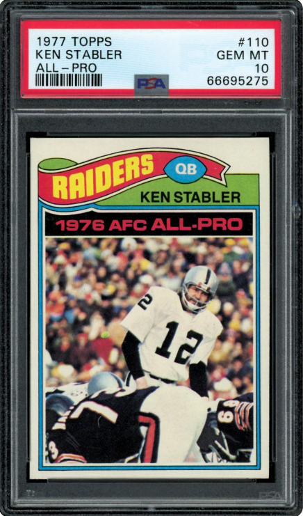 1977 Topps Ken Stabler All-Pro Rookie Card