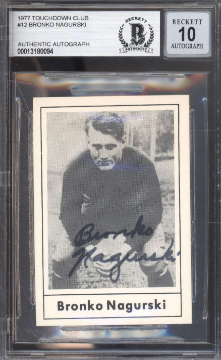 1977 Touchdown Club Bronko Nagurski Rookie Card