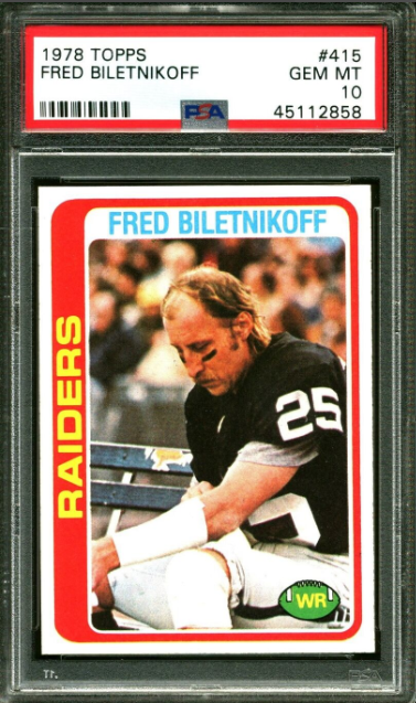 1978 Topps Fred Biletnikoff Raiders Hof Rookie Card