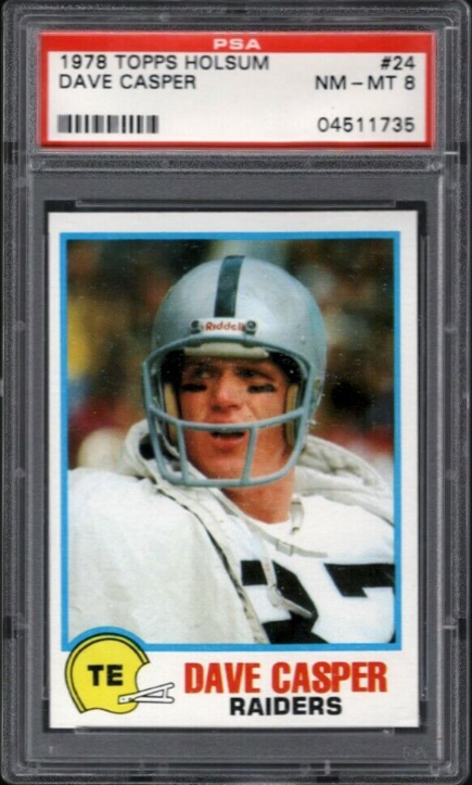 1978 Topps Holsum Dave Casper Raiders Te Vintage Rookie Card