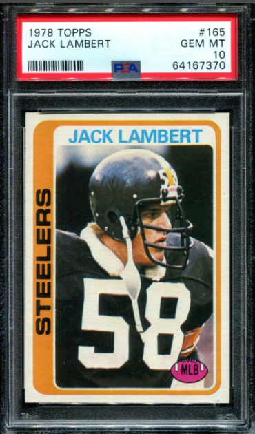 1978 Topps Jack Lambert Steelers Hof Rookie Card