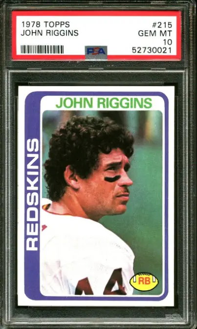 1978 Topps John Riggins Redskins Hof Rookie Card