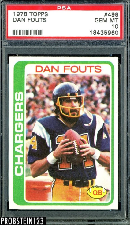 1978 Topps #1 Registry Set Break Dan Fouts San Diego Chargers Rookie Card