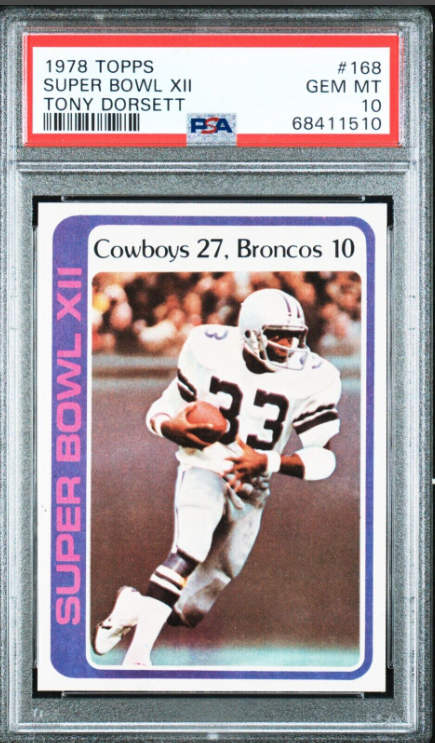 1978 Topps Tony Dorsett Super Bowl XII Rc