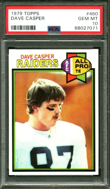 1979 Topps Dave Casper Raiders Hof Rookie Card