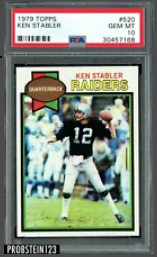 1979 Topps Football Ken Stabler Oakland Raiders HOF Rookie Card