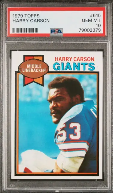 1979 Topps Harry Carson Giants Hof Rookie Card