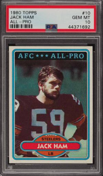 1980 Topps Football Jack Ham ALL-PRO Rookie Card