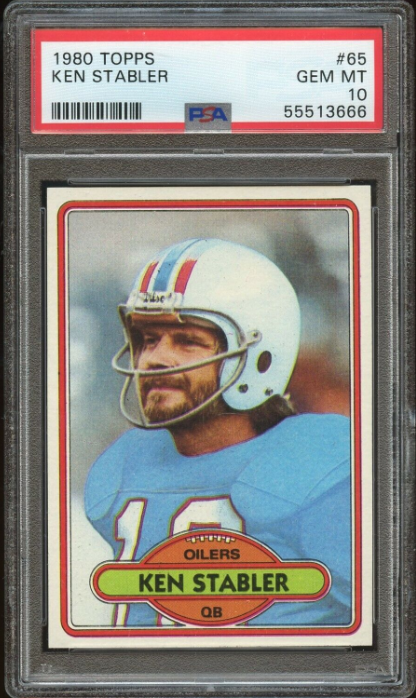 1980 Topps Football Ken Stabler Rookie Card