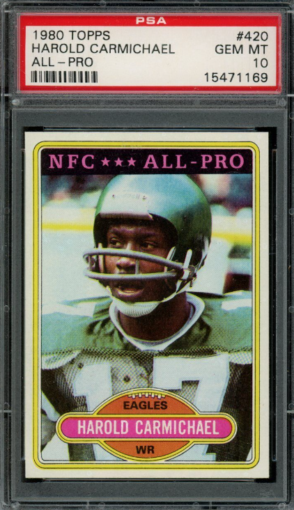 1980 Topps Harold Carmichael Eagles Hof Rookie Card