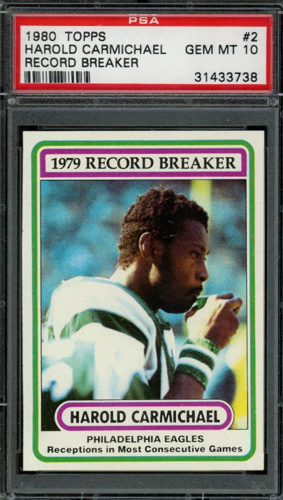 1980 Topps Harold Carmichael Rb Rookie Card