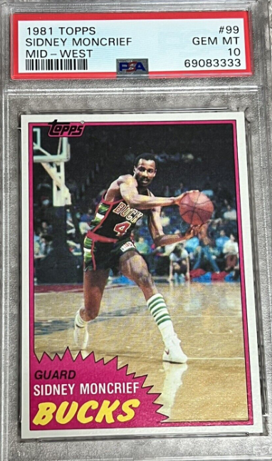 1981 Topps Sidney Moncrief Milwaukee Bucks Basketball Card