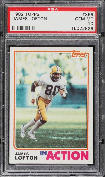 1982 Topps FB Card James Lofton Packers Hof in Action Rookie Card