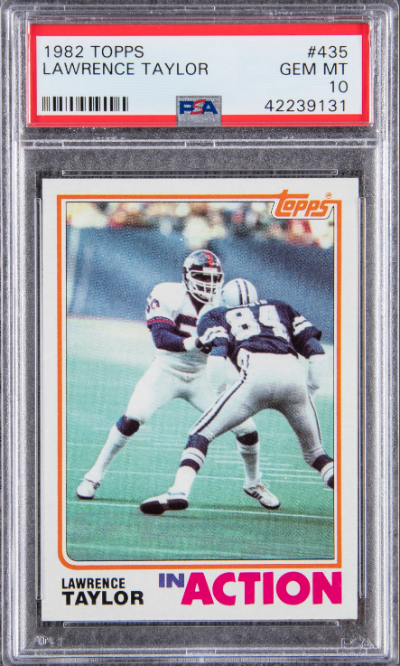 1982 Topps Lawrence Taylor In Action Rookie Card 