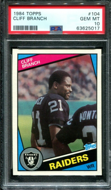 1984 Topps Cliff Branch Raiders Hof Rookie Card