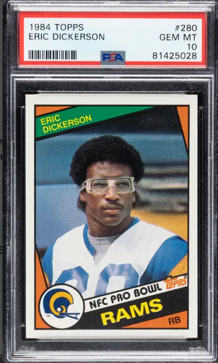 Most Valuable Eric Dickerson Football Cards
