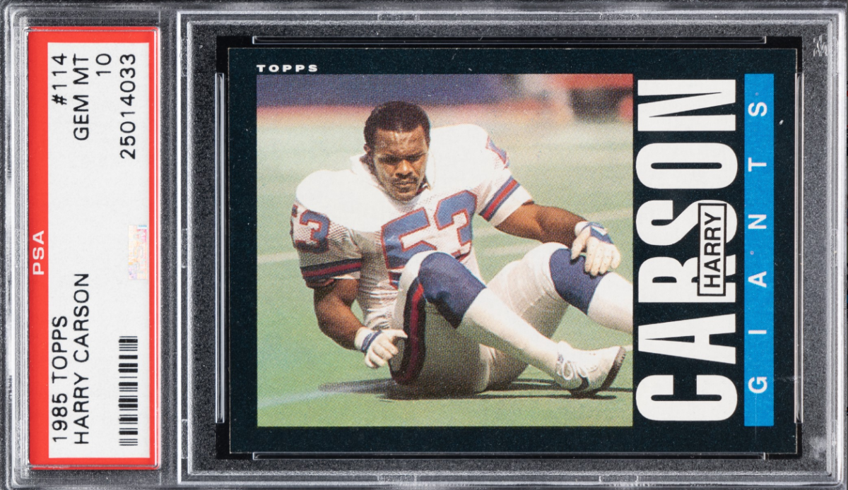 1985 Topps Football Harry Carson Rookie Card