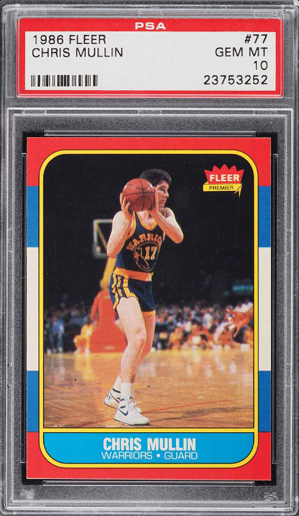 1986 Fleer Basketball Chris Mullin Rookie Card