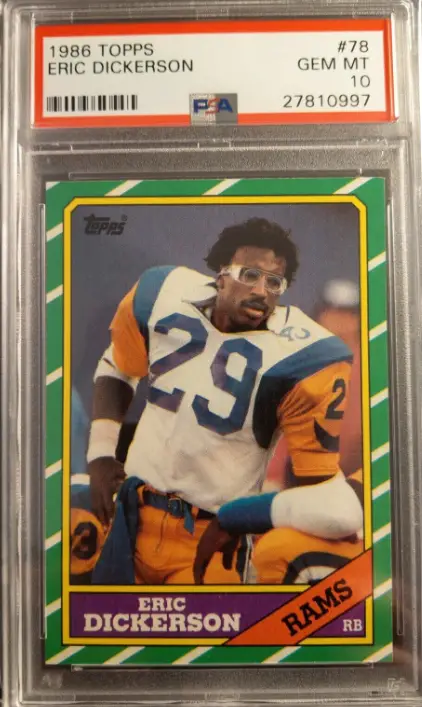 1986 Topps Eric Dickerson Rookie Card