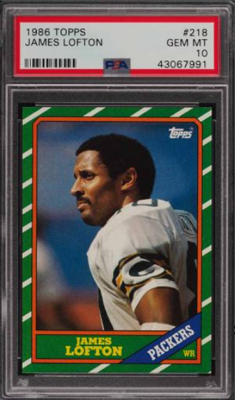 1986 Topps Football James Lofton Rookie Card